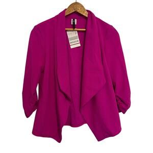 MOA Collection bright pink open front blazer S
